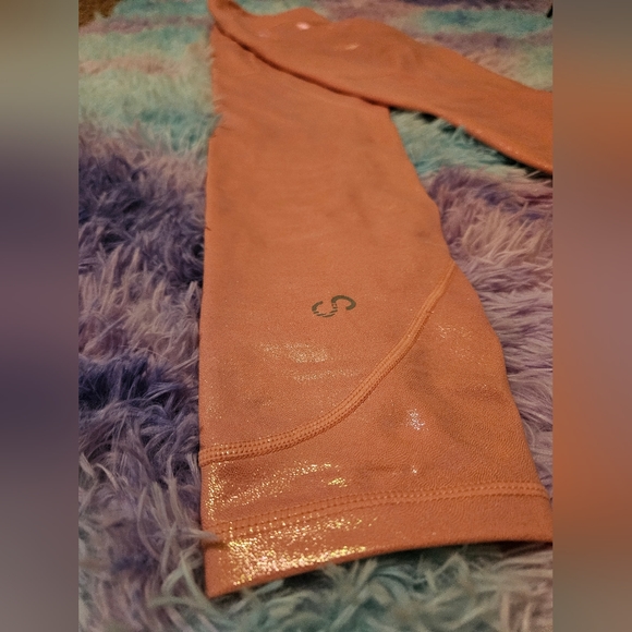 Curves and Combat Boots Glitter Pink Full Length Leggings - Picture 6 of 7